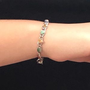 Cosmetic Bracelet with Multicolored Stones